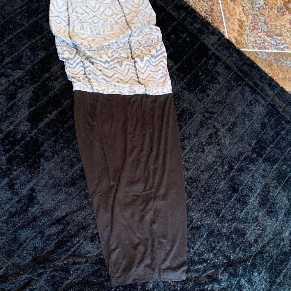 Matty M Jersey Pencil Skirt Geometric Print Lined Black & Gray XS NWT - Picture 7 of 8